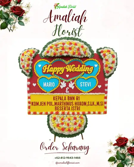 Papan Bunga Pernikahan Cledok